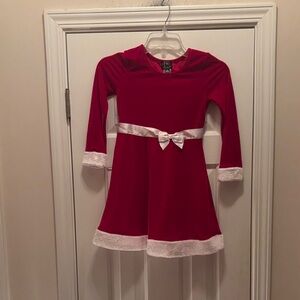 Festive Red Dress with White Bow